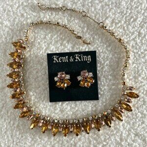 KENT & KING I Crystal Choker Necklace and Earrings Set | Never Wo